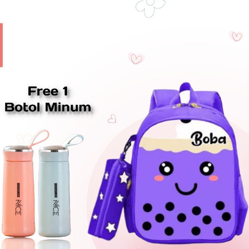 Tas Ransel Boba Tas Ransel Printing Tas BOBA Ransel Anak Perempuan