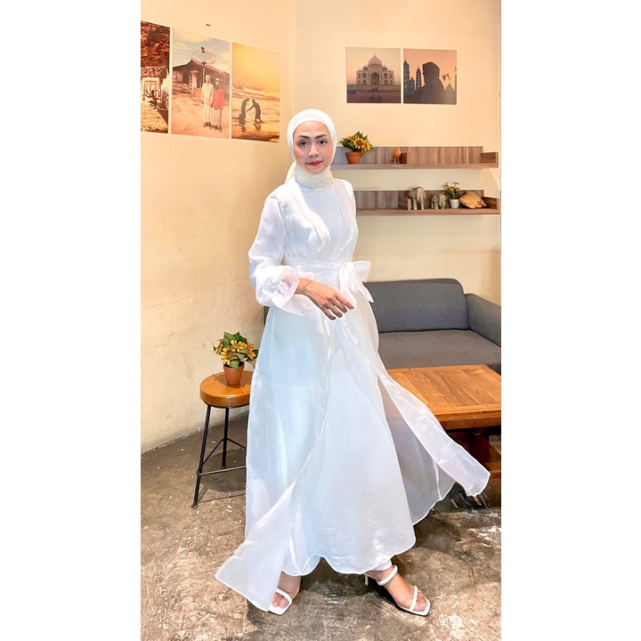 YURA Long Dress Baju Pesta FREE Outer Organza