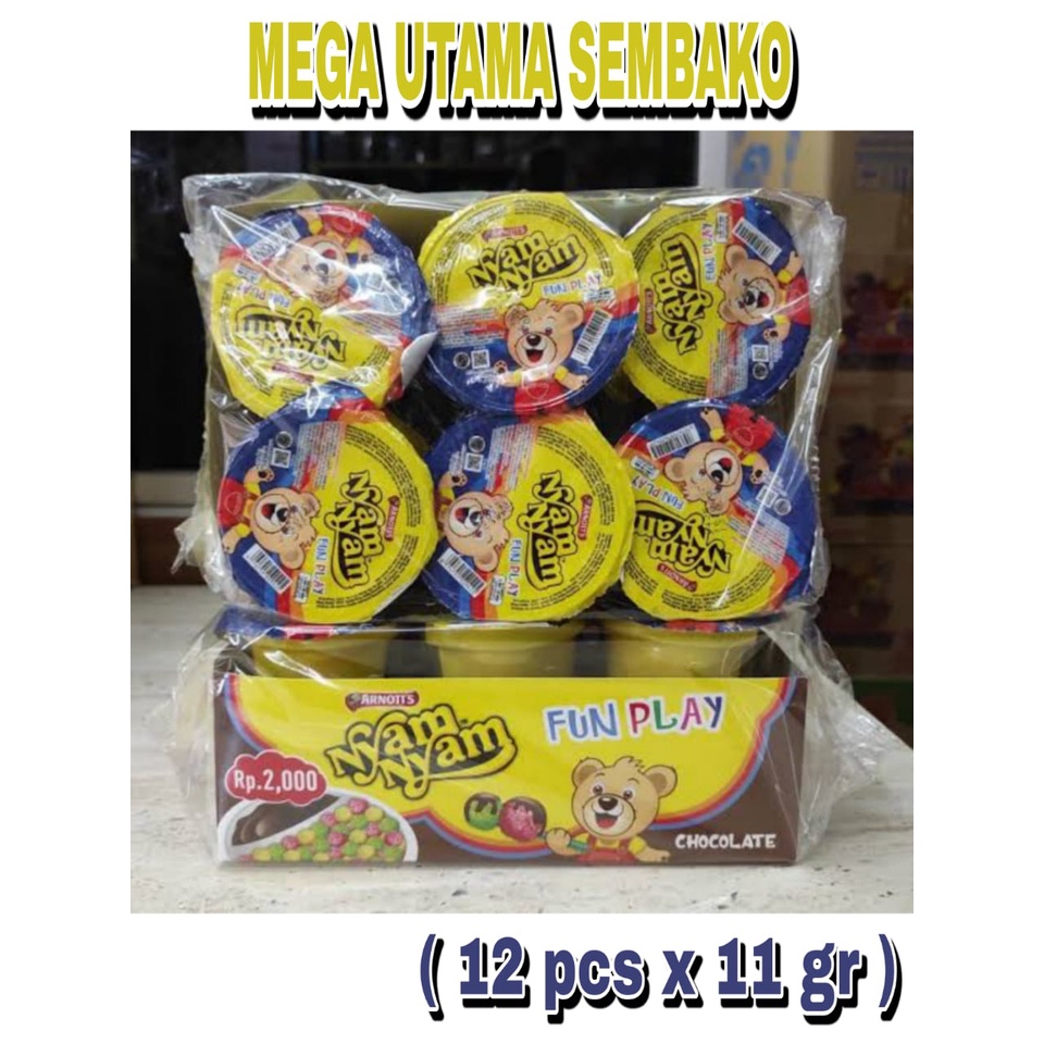 

nyam nyam cokelat fun play 11 gr per pack isi 12 pcs