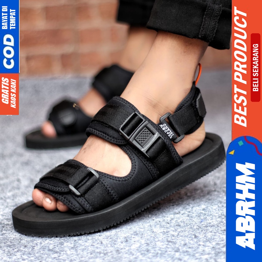 ABRHM JACK Sepatu Sandal Traveling Pria Hitam