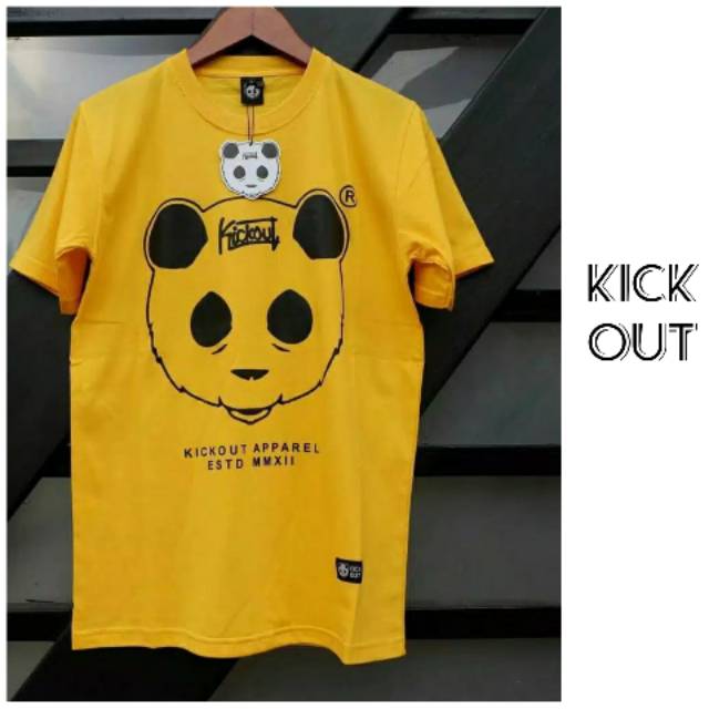 Kaos Distro Perempuan Kick Out Panda Yellow Baju Kaos Distro Perempuan Kick Out Panda Yellow Baju