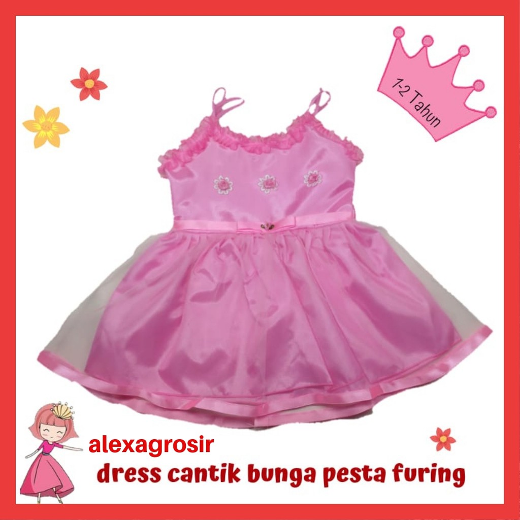 DRESS ANAK CANTIK FURING 1-2 TAHUN -ALEXAGROSIR