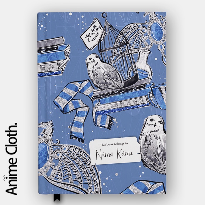 

Buku Motif Asrama Ravenclaw Harry Potter Custom Nama Notebook Jurnal Diary Hardcover Agenda