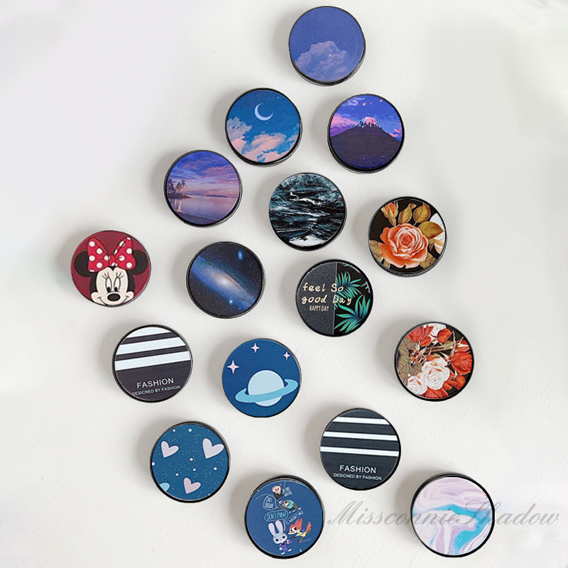 Stand Holder Popsocket Desain Gunung Salju Planet Kucing Untuk Iphone Oppo Samsung Xiaomi Vivo