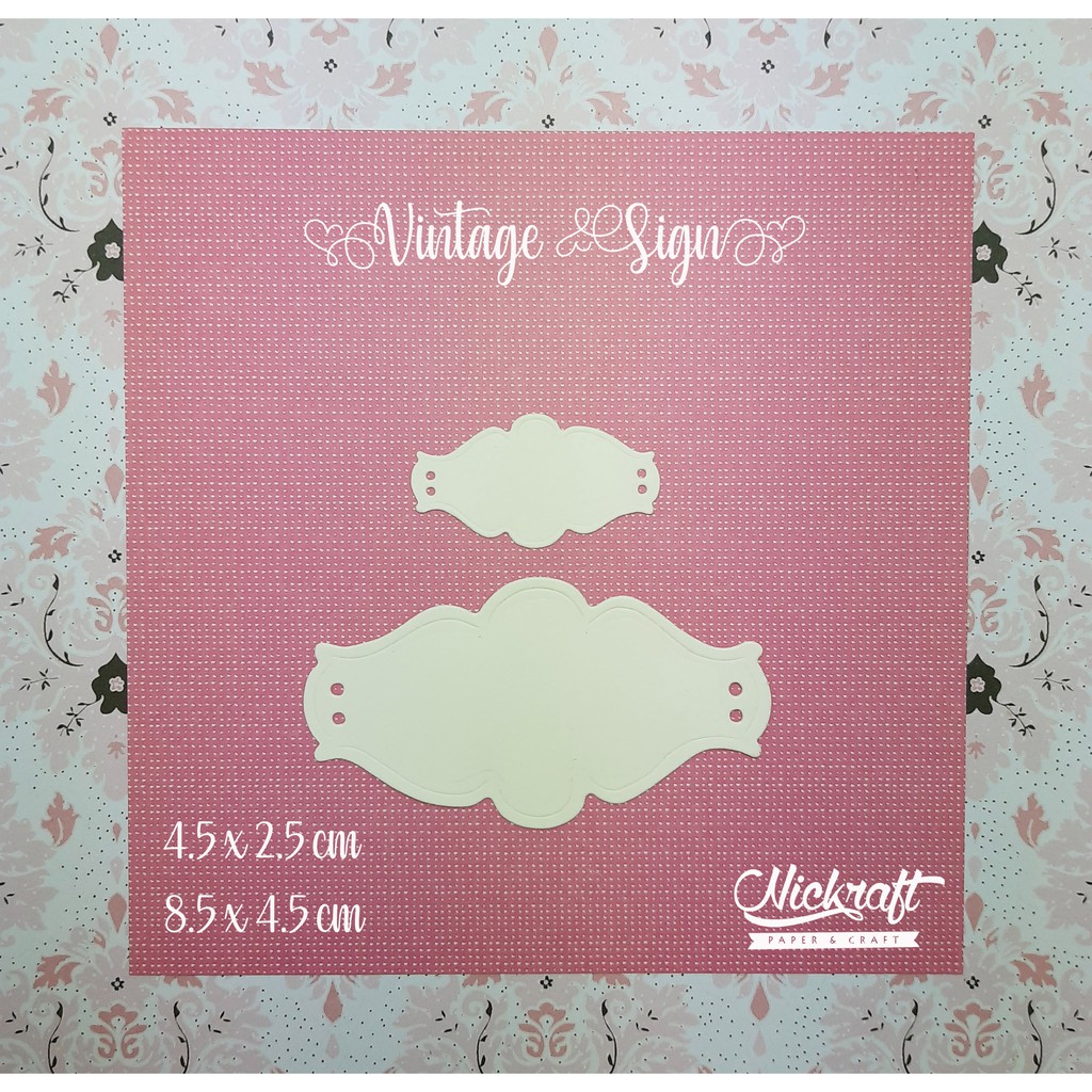 

VINTAGE SIGN - BAHAN SCRAPBOOK LABEL KECIL