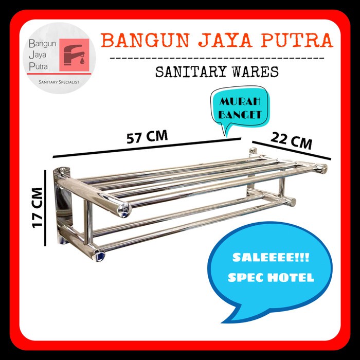Solusi RAK HANDUK KAMAR MANDI STAINLESS SPEC HOTEL / GANTUNGAN BAJU HANDUK Limited