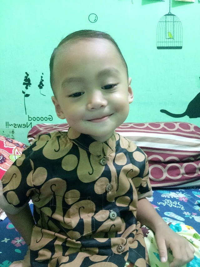 Kemeja Koko Batik Anak Motif Seno Sogan Parang Gede 1