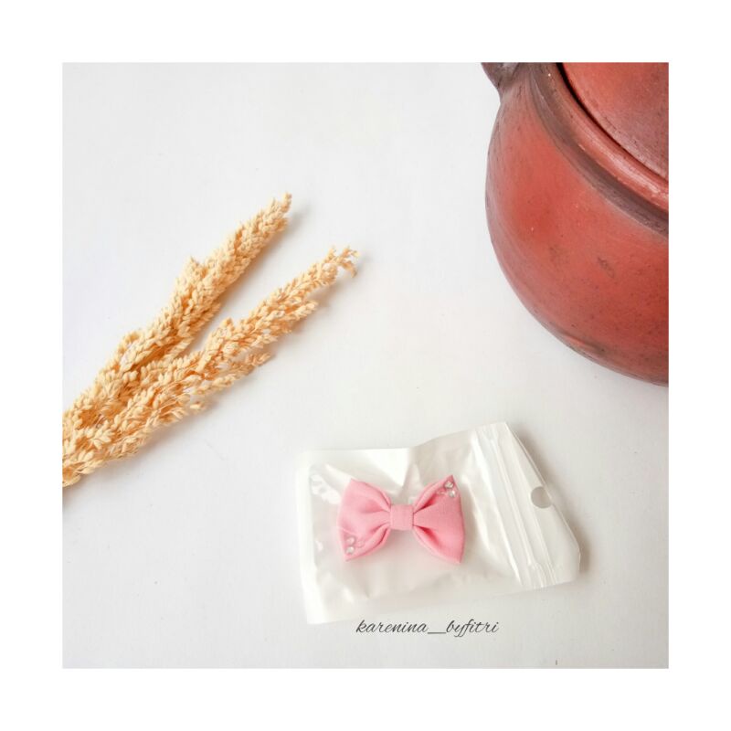 VOL. 1 Bros Pita Kristal imut mini bros dagu bros jilbab-pink muda