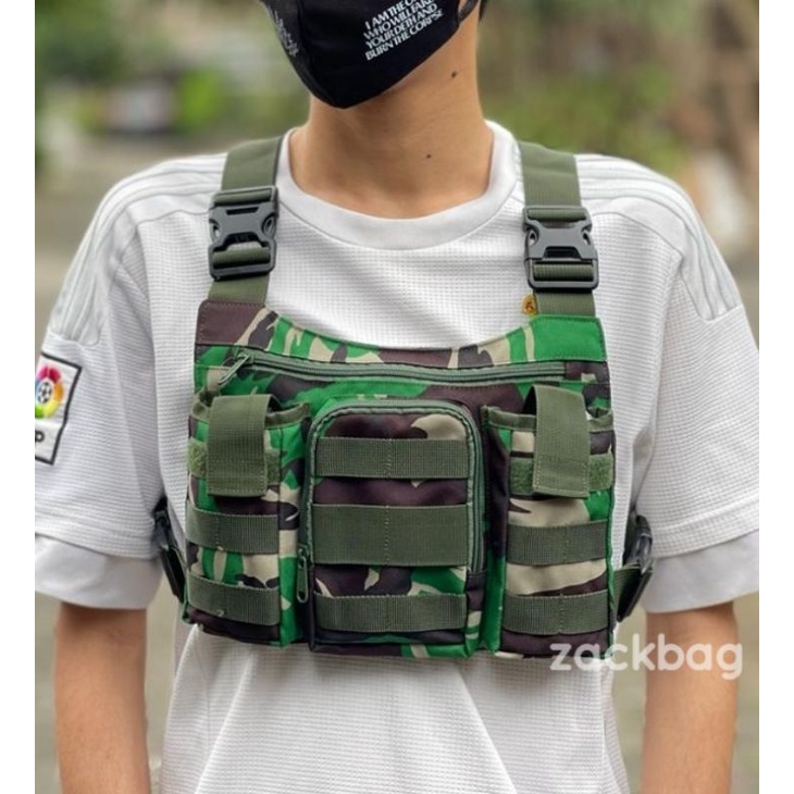 Tas dada pria/Chest bag rig/Tas dada Malvinas bahan Cordura Premium new Neisda