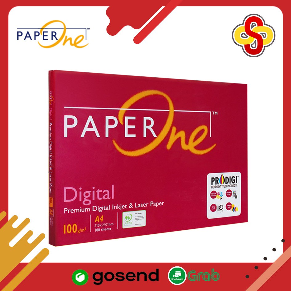 

Kertas HVS Paper One A4 100 gr Isi 100 Lbr