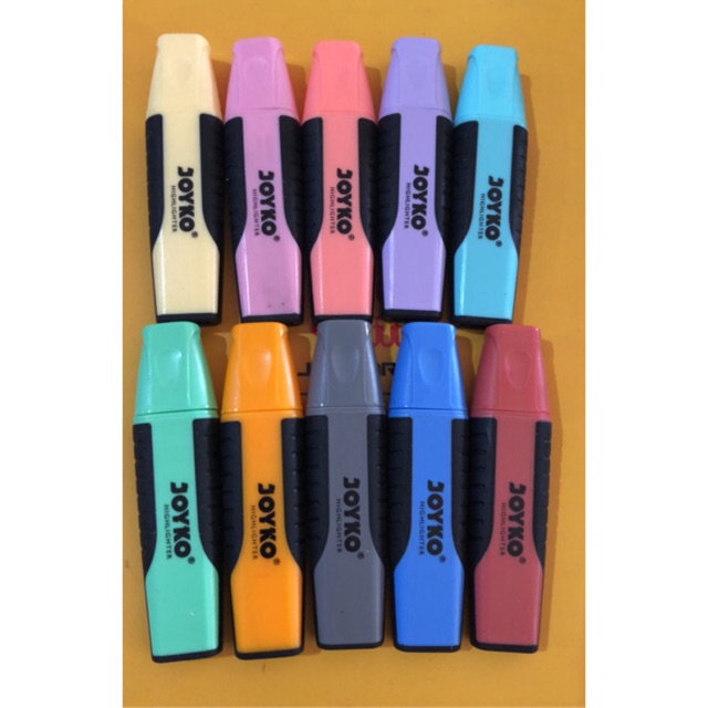 READY 10 W Highlighter / Penanda HL 6 7 8 9 10 11 13 14 15 16 Warna Pastel Joyko Warna Stabil