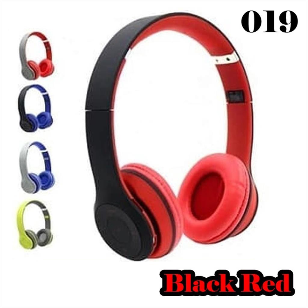 Headphone Handsfree Wireless Bluetooth 019 Headset - WARNA RANDOM