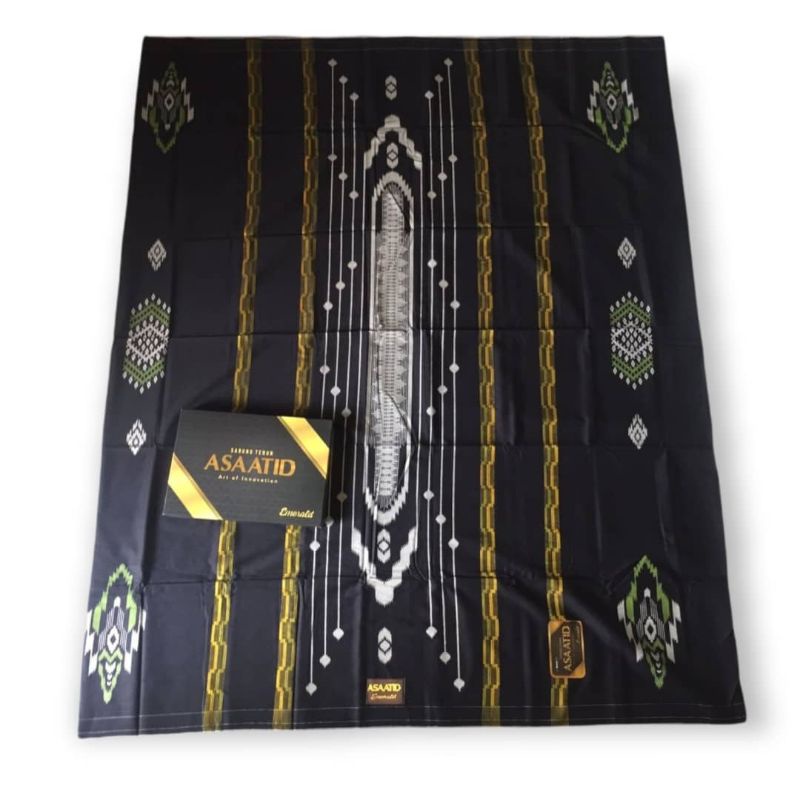 Sarung Tenun Pria Dewasa Assatid Emerald Dengan Motif BHS Grosir