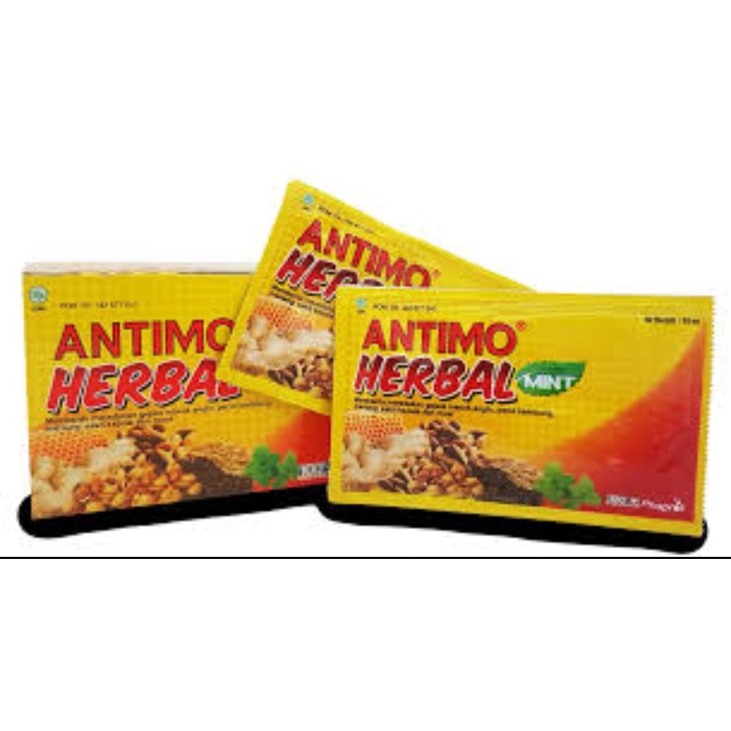 ANTIMO HERBAL Mint Cair Sachet @15 ML ~ untuk Meredakan Sakit Kepala..Masuk Angin..Mual