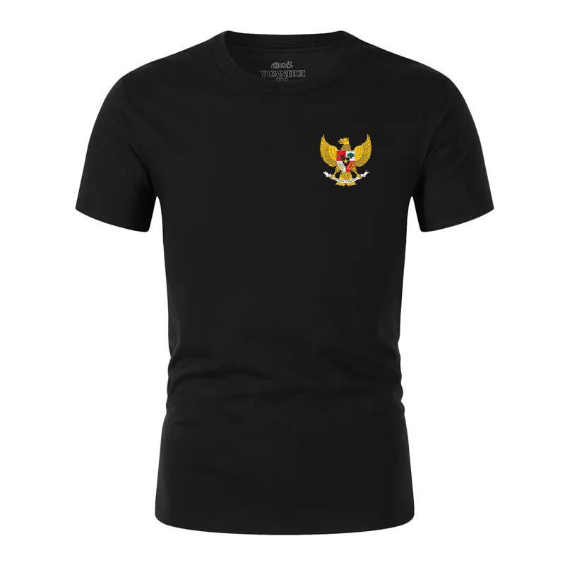 Kaos Pria Distro Garuda Pancasila Lengan Pendek Baju Oblong Pakaian Lelaki Dewasa Damn I love Indonesia Cod