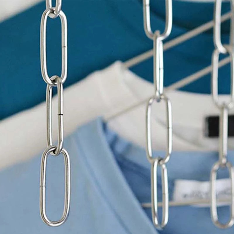 Multifunctional Stainless Steel Storage Hanging Chain Hook / Creative Wardrobe Folding Space-saving Clothes Organizer Hanger / Home Storage Holder