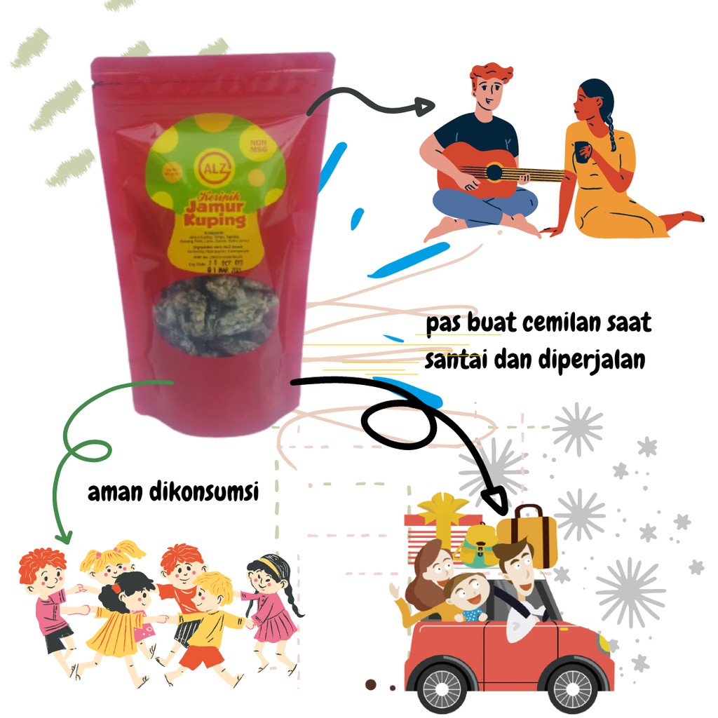 

Sekar_Shop07 Kripik / Keripik Jamur Kuping Alz 80 Gram Oleh - Oleh Makanan Cemilan Khas Kebun Teh