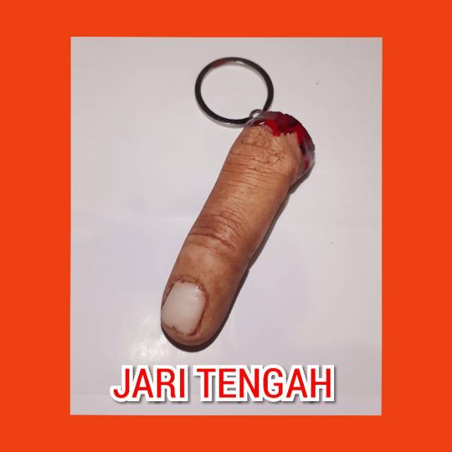 Gantungan kunci unik jari mutilasi tangan termurah dan terlaris jari tengah YR SOUVENIR BANDUNG