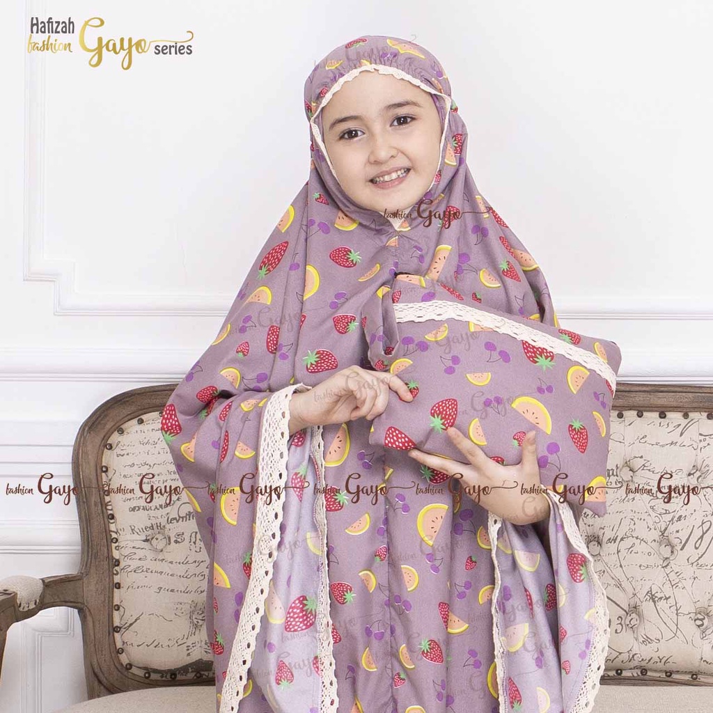 Mukena anak renda rajut Hafizah series