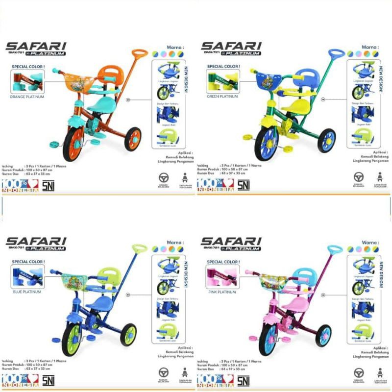 Sepeda Anak Roda 3 PMB 721 Platinum