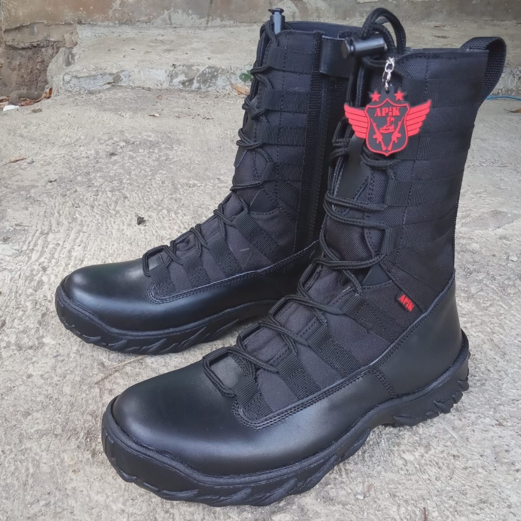 SEPATU PDL NINJA SOL RADIAL DAN KOMANDO MERK APIK KULIT ASLI BERKUALITAS  UNTUK DINAS LAPANGAN TNI POLRI SECURITY