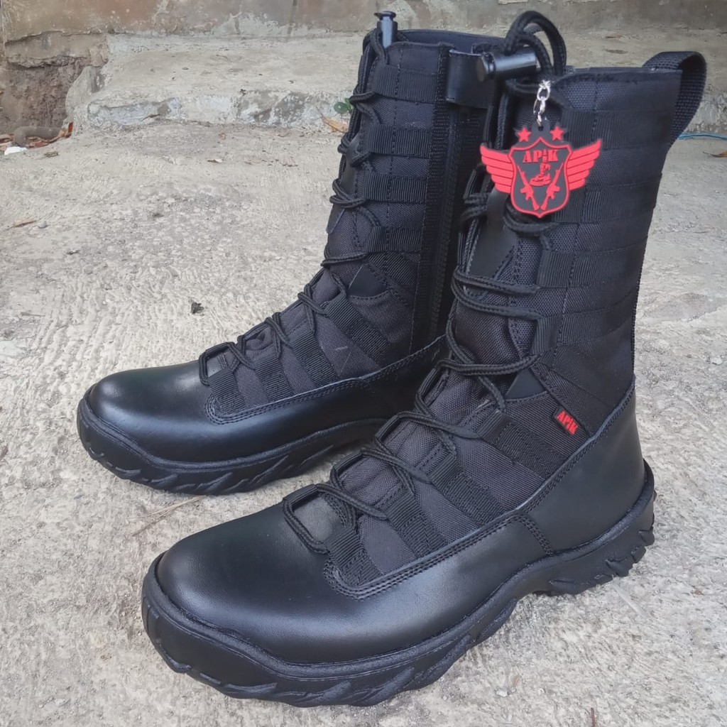 SEPATU PDL NINJA SOL RADIAL/KOMANDO/WEBA APIK KULIT ASLI SEPATU PDL DINAS TNI POLRI SECURITY