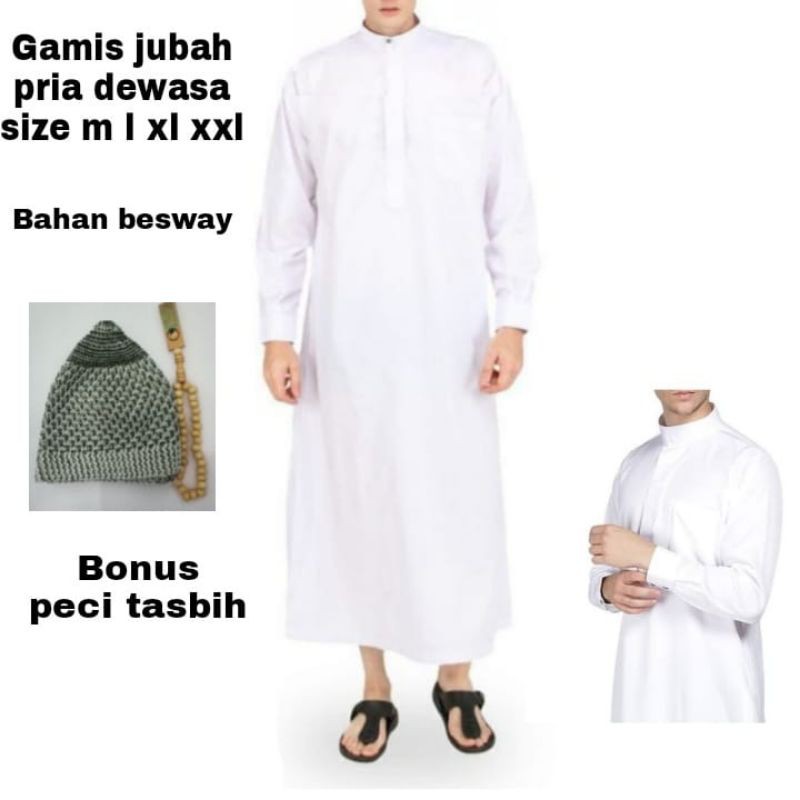 GAMIS JUBAH PRIA - GAMIS PRIA MODERN FREE PECI //TASBIH