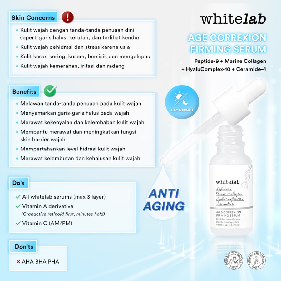 ✨ AKU MURAH ✨ Whitelab Age - Correxion Firming Serum BPOM