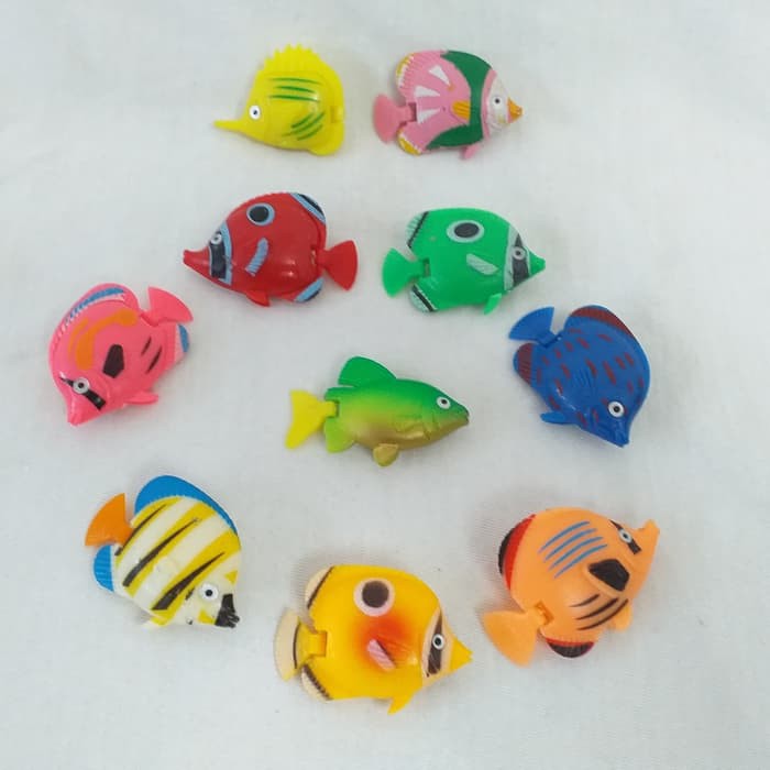 Mainan Ikan Plastik isi 10 pcs Hiasan Aquarium***