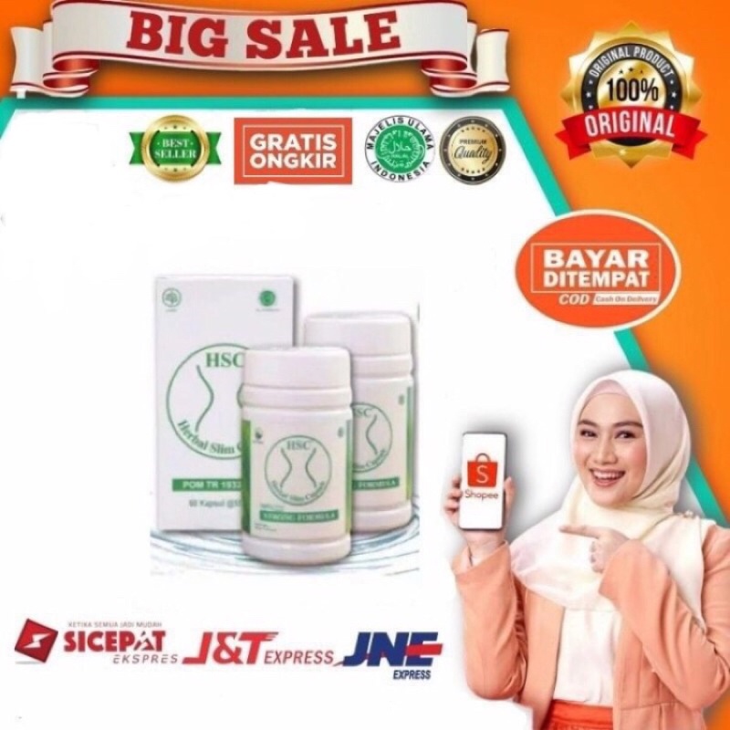 HSC HERBAL BPOM ASLI ORIGINAL 100% OBAT PELANGSING BADAN SUPLEMEN DIET WANITA SEHAT