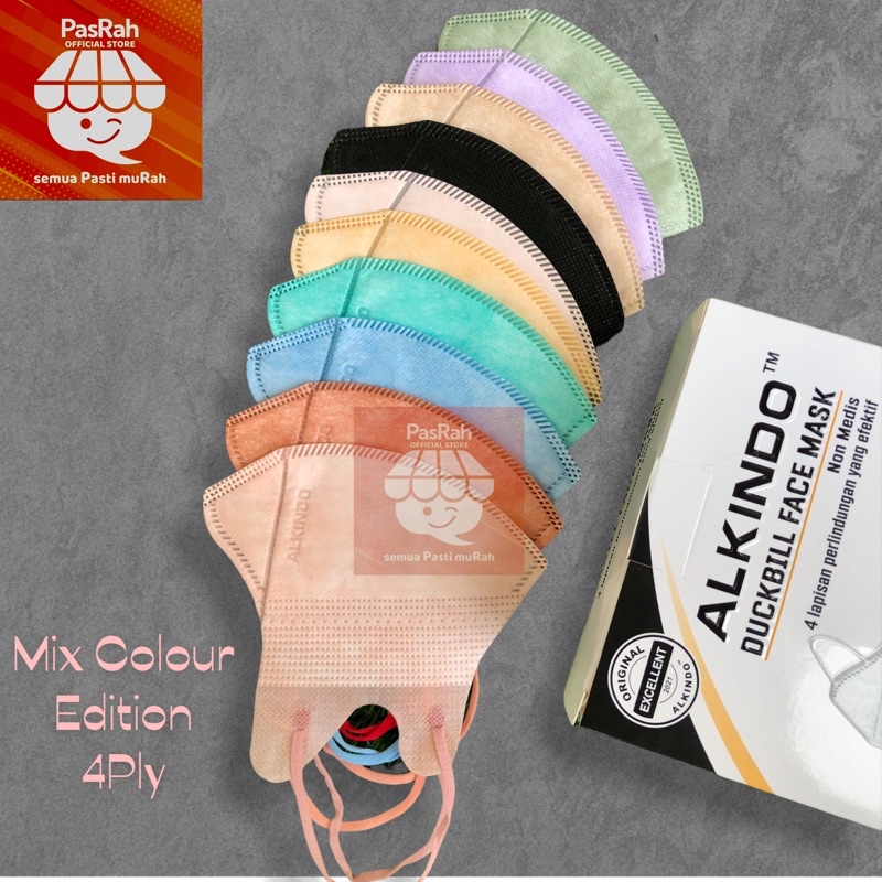 MASKER DUCKBILL GARIS ALKINDO/WEMASK/MOUSON ISI 50 PCS ( Mirip Sensi )