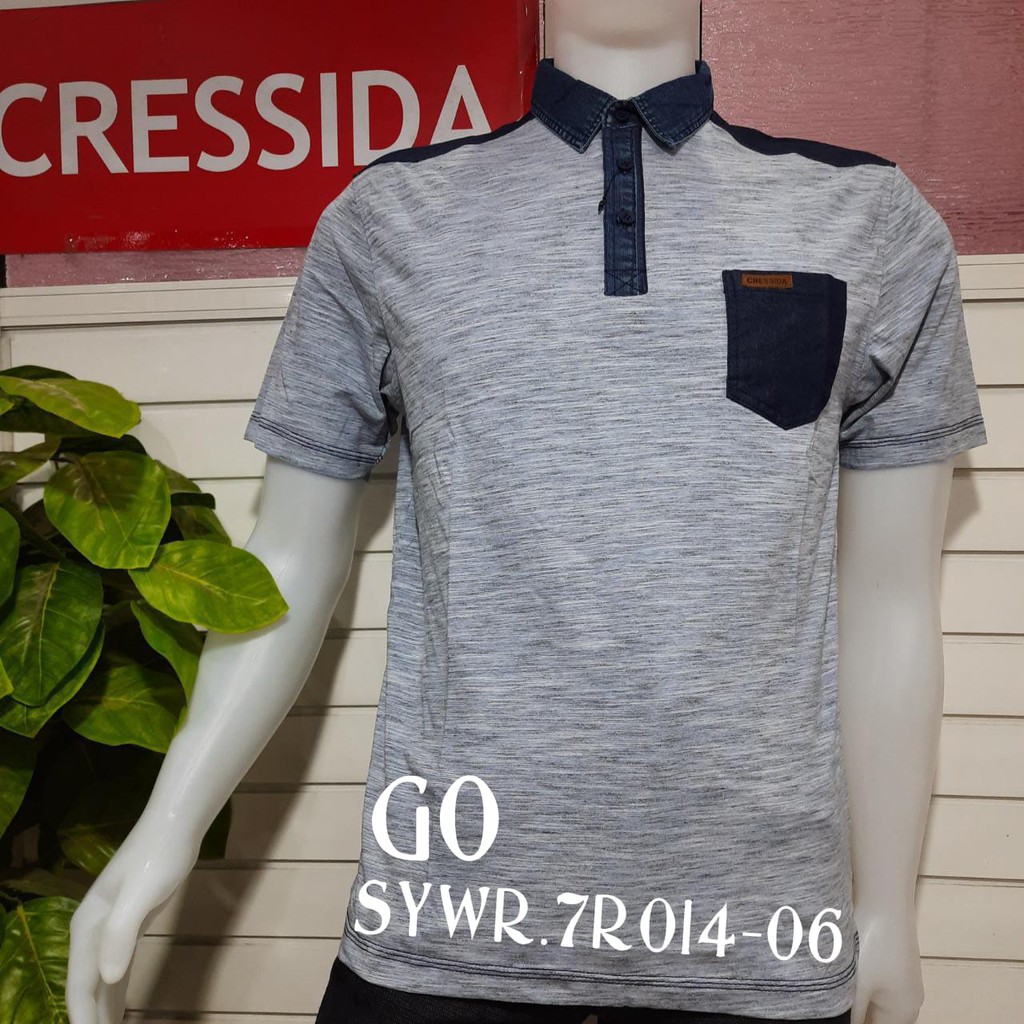 gof CRESSIDA SYWR2 POLO T-SHIRT Pakaian Pria Atasan Kaos Polo Berkerah Wangky Polo Lengan Pendek