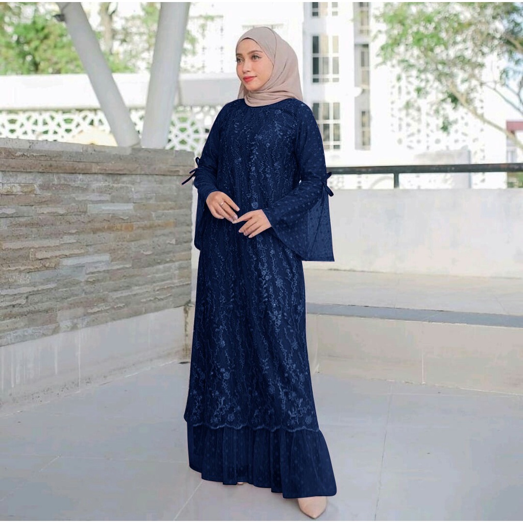 GAMIS BRUKAT IMPORT TERLARIS TERBARU / MEWAH / DRESS FASHION WANITA / BAJU PESTA