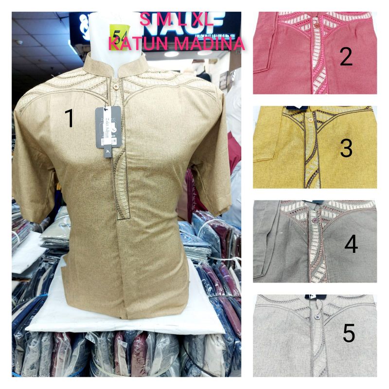 Baju Koko Warna Lengan Pendek, Bordir design 09 by Zaki Adnan