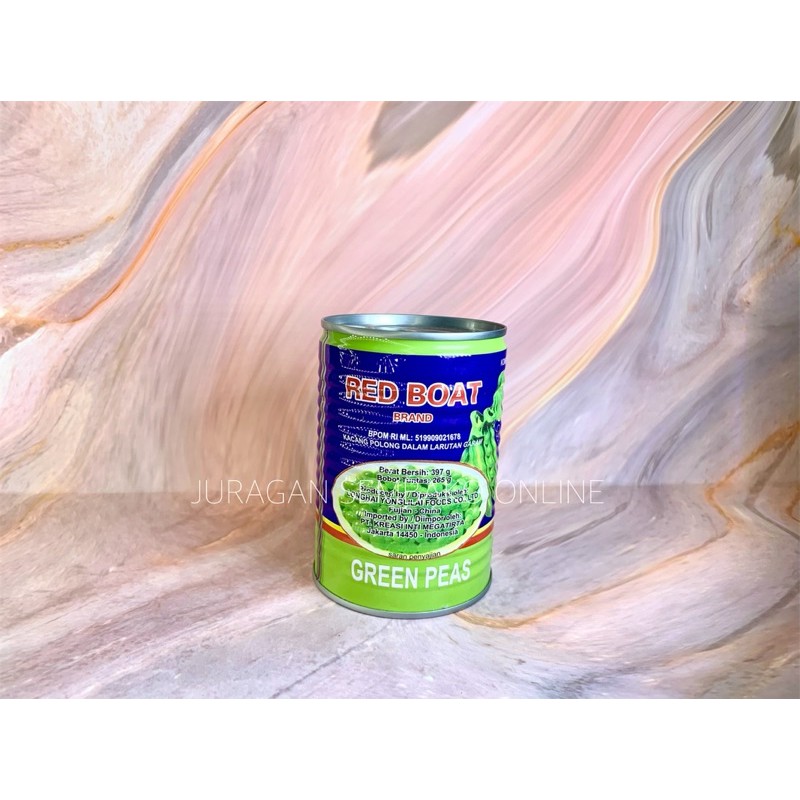 Red boat green peas 397 gr / kacang polong kaleng