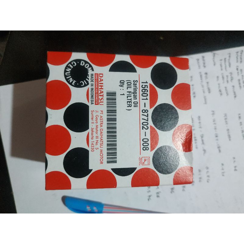 Daihatsu Oil Filter Xenia/Avanza