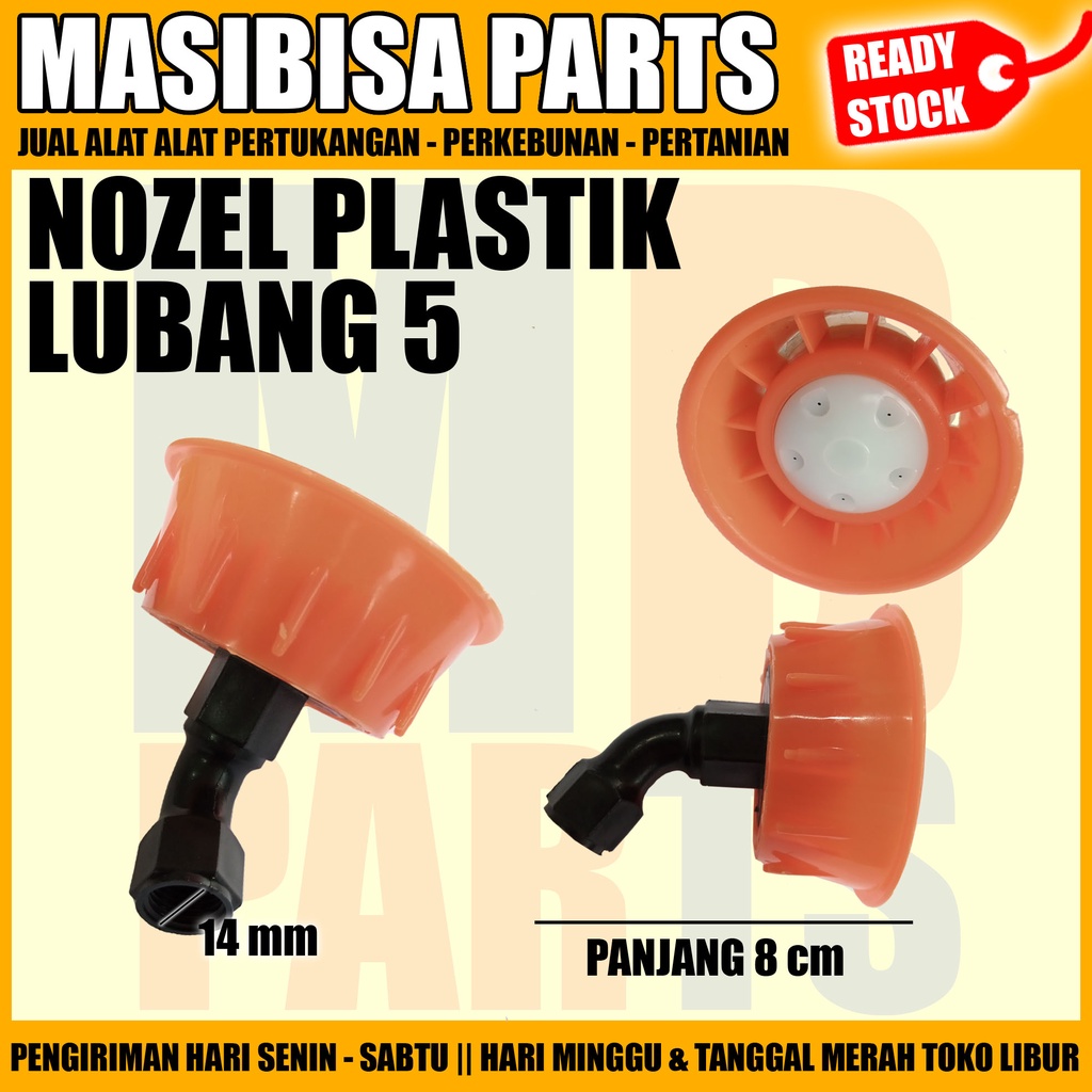 SPUYER / NOZZLE SPRAYER / NOZEL PLASTIK LUBANG 5 CORONG BENGKOK