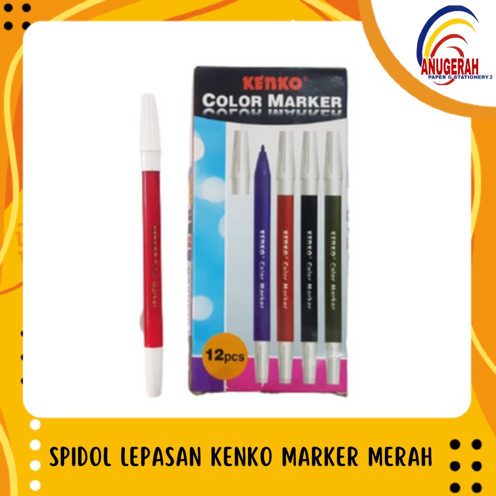 

SPIDOL LEPASAN KENKO MARKER MERAH (PCS)