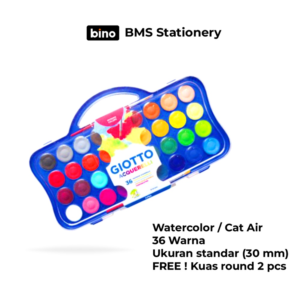 

[BMS Surabaya] Giotto Watercolor Blocks 30 mm / Cat Air 36 Warna #353600