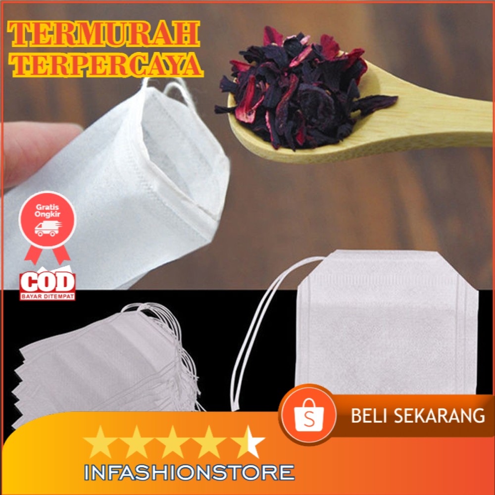 

Kantung Minuman Herbal Kantong Teh Celup Kosong Teabag Teh Celup Kopi Coffee Size Kecil Sedang Besar Small Medium Big