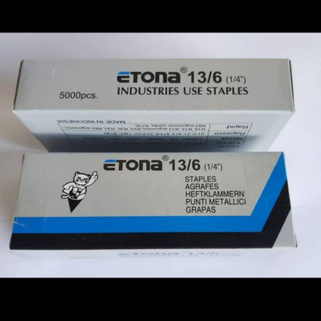 staples tembak/Staples Etona 13/6 mm/untuk staples tembak /gun tacker