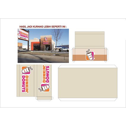 DIY Diorama Papercraft Miniatur DUNKIN DONUT versi 2