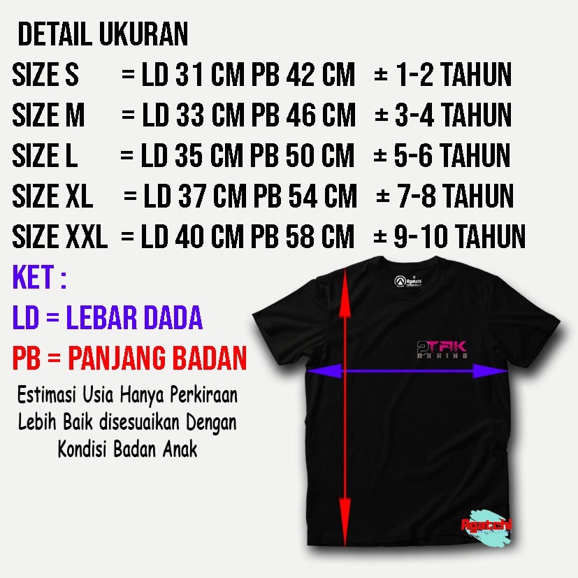 Baju Kaos Atasan Anak Laki-Laki Agatchi Motif King