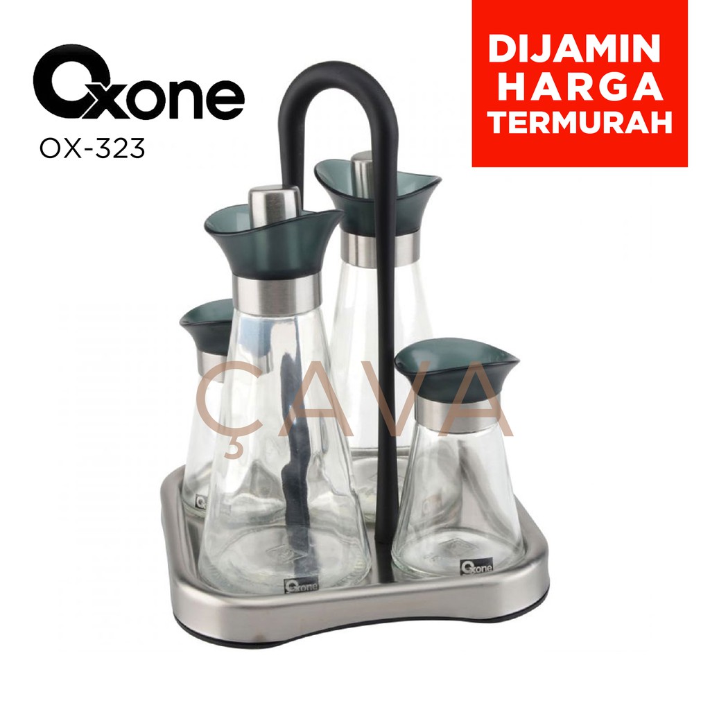 JUAL Tempat bumbu OXONE OX 323 spice and dressing set jar beserta rak