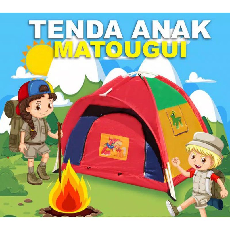 Tenda Anak  Rakit Parasut Pipa Paralon Ukuran Besar