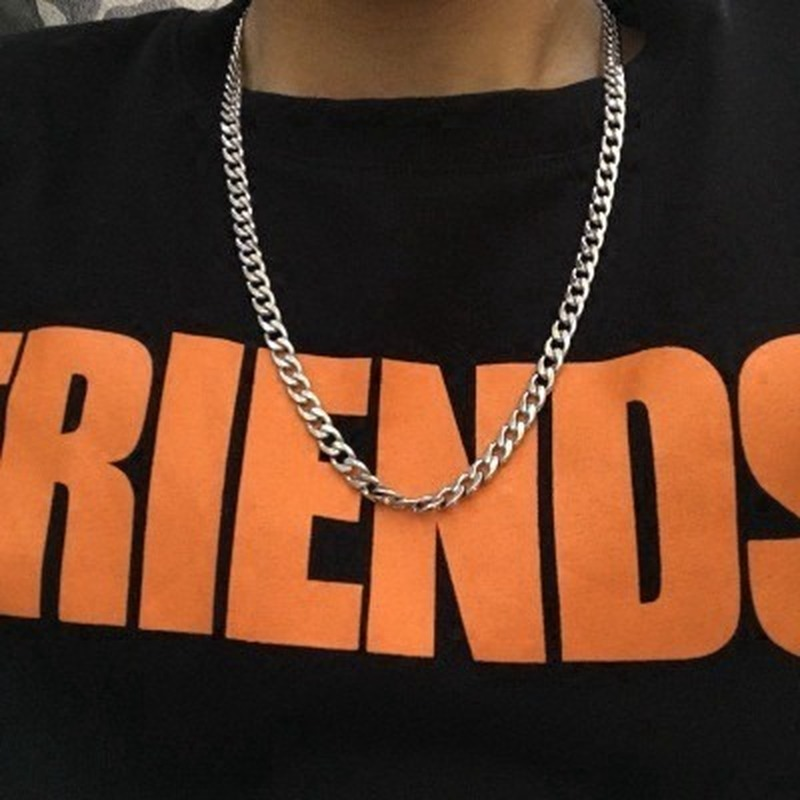 European and American simple fashion titanium steel trend lovers street hip-hop no charm wild clavicle chain  210818