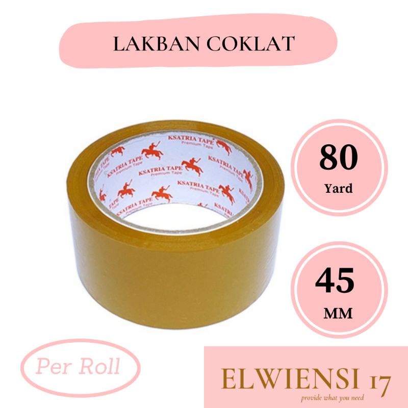 

(COD) LAKBAN COKLAT PANJANG 80 YARD LEBAR 45MM KUAT DAN LENGKET REKAT 45 MICRON MURAH ECER
