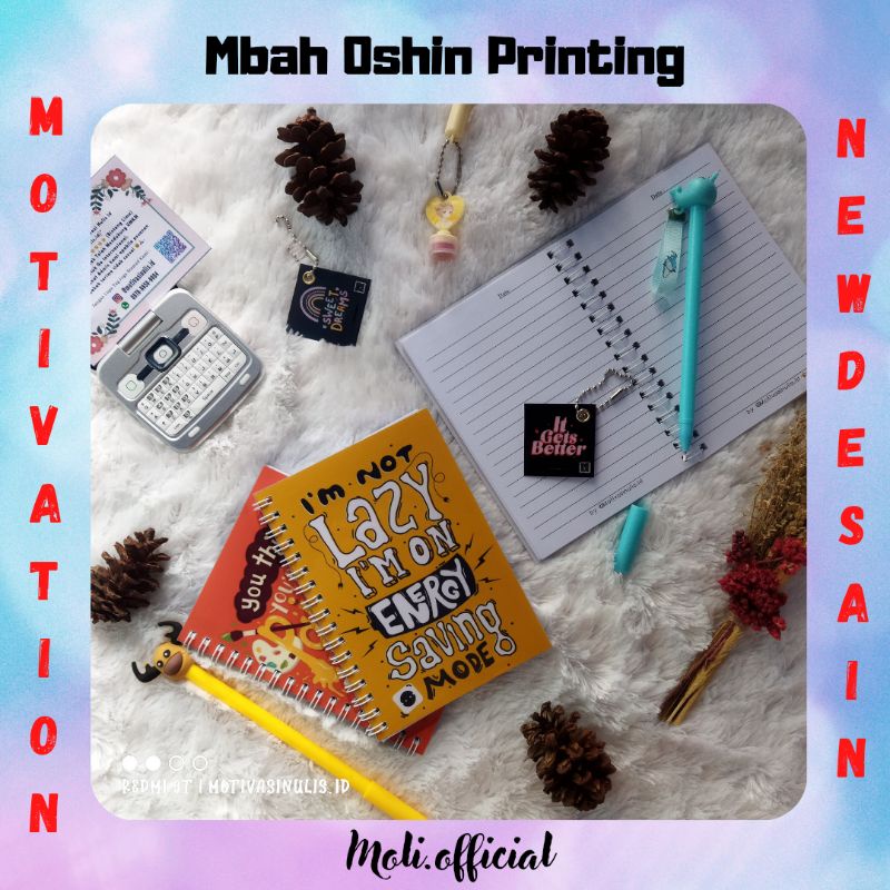 

Notebook Spiral Mini / Pocket Diary Part 2 Garis HITAM ukuran A7 Cover Motivasi Kehidupan / Muslimah
