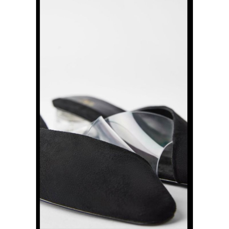 ZARA 208. V-Vamp Methacrylate heel mules. Size 38. sandal heel zara/pump shoes zara/mules heels zara