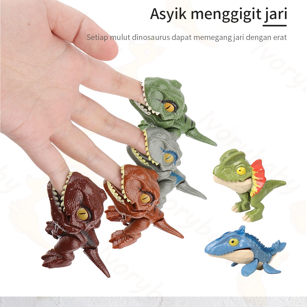 Ivorybaby mainan figure dinosaurus biting Gigit Jari Mainan bayi anak